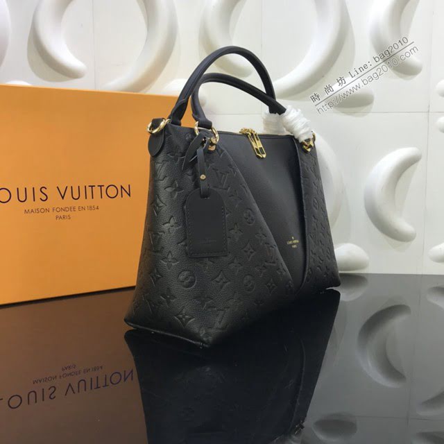 LV包包 LV新款女包 M44397 VTote中號手袋 壓紋牛皮間嵌入V形光面牛皮 LV手提肩背女包  ydh3705